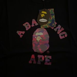A Bathing Ape Black T-Shirt with Logo